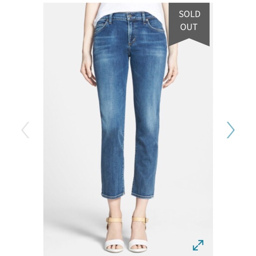 Citizens of Humanity “Phoebe” Slim Straight Crop